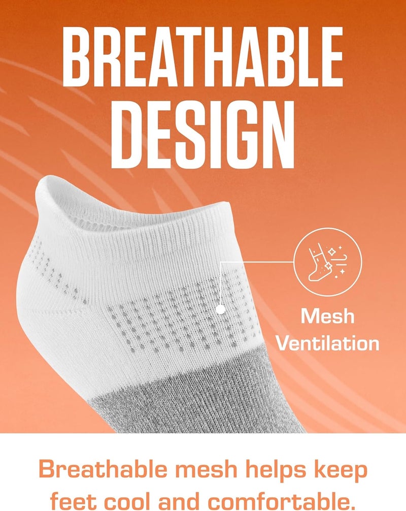 Sof Sole Women's Performance No-Show Socks (Multi-pack) - Ultra-Soft Rayon - Arch Band Support, Cushioned Heel, Toe & Tab - Breathable, Keeps Feet Dry & Fresh - Flexible Fit for All-Day Wear - Image 5